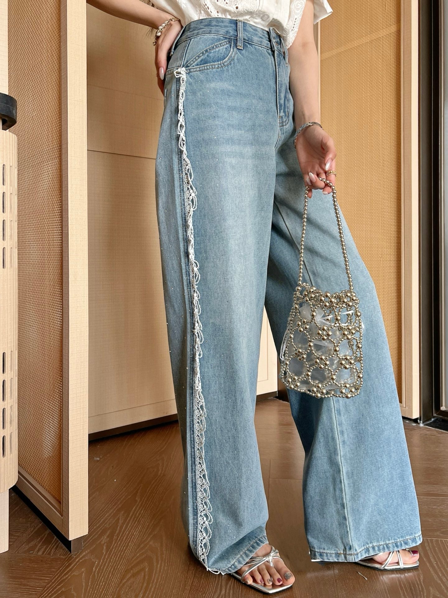 25ss lace jeans