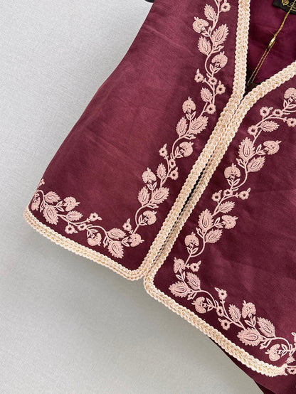 25ss linen embroidered suit