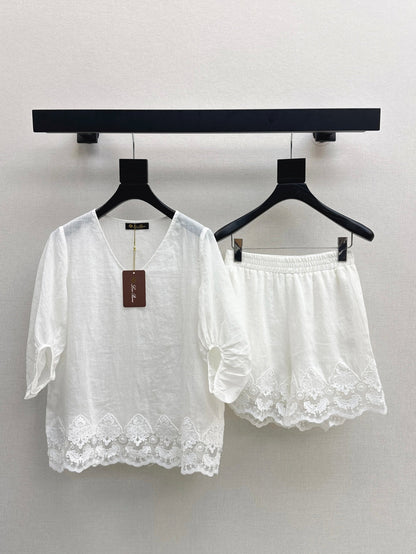 25ss linen lace suit