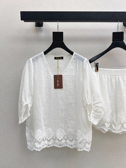 25ss linen lace suit