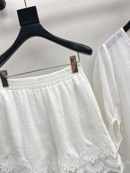 25ss linen lace suit