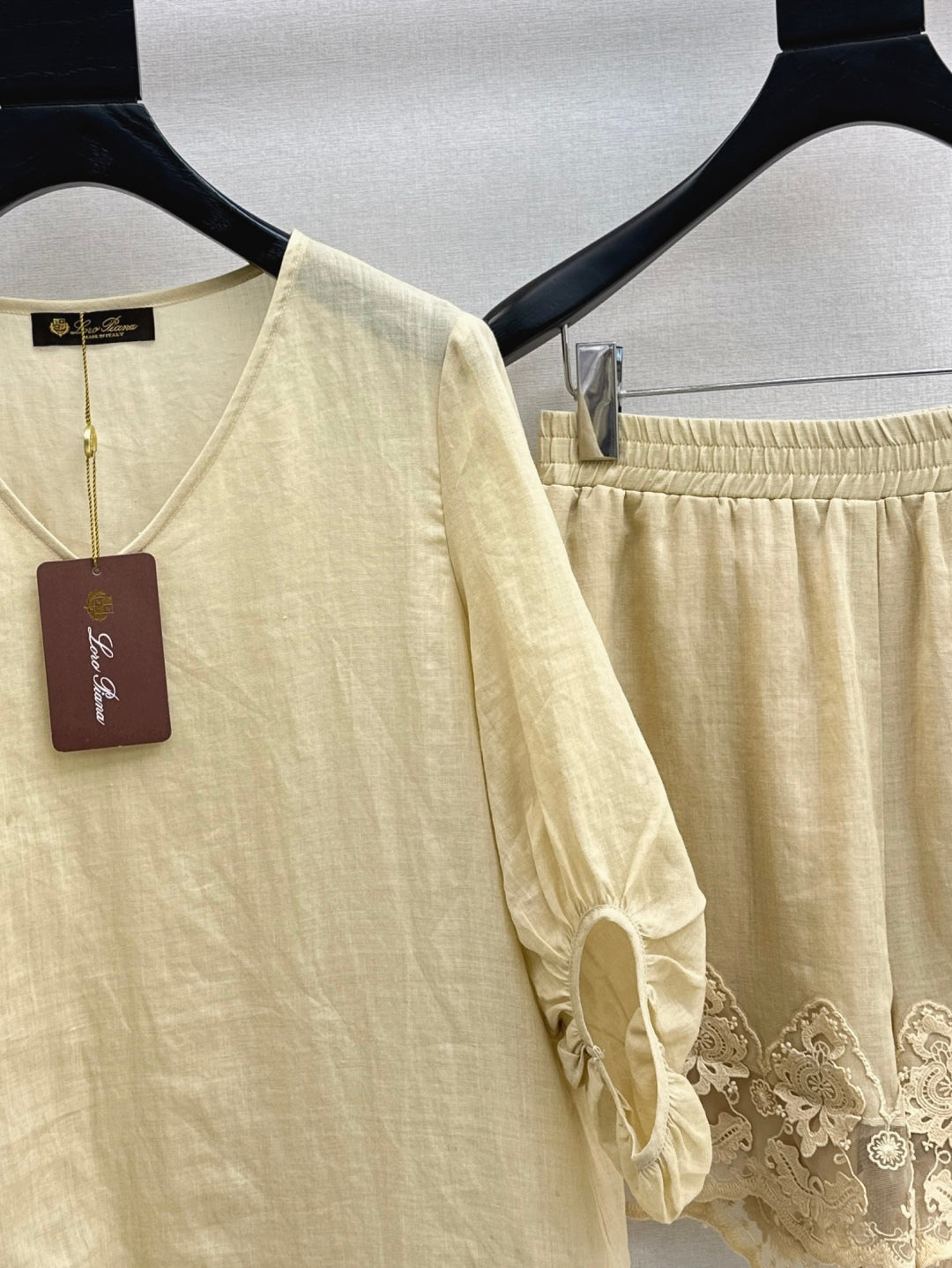 25ss linen lace suit