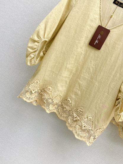 25ss linen lace suit