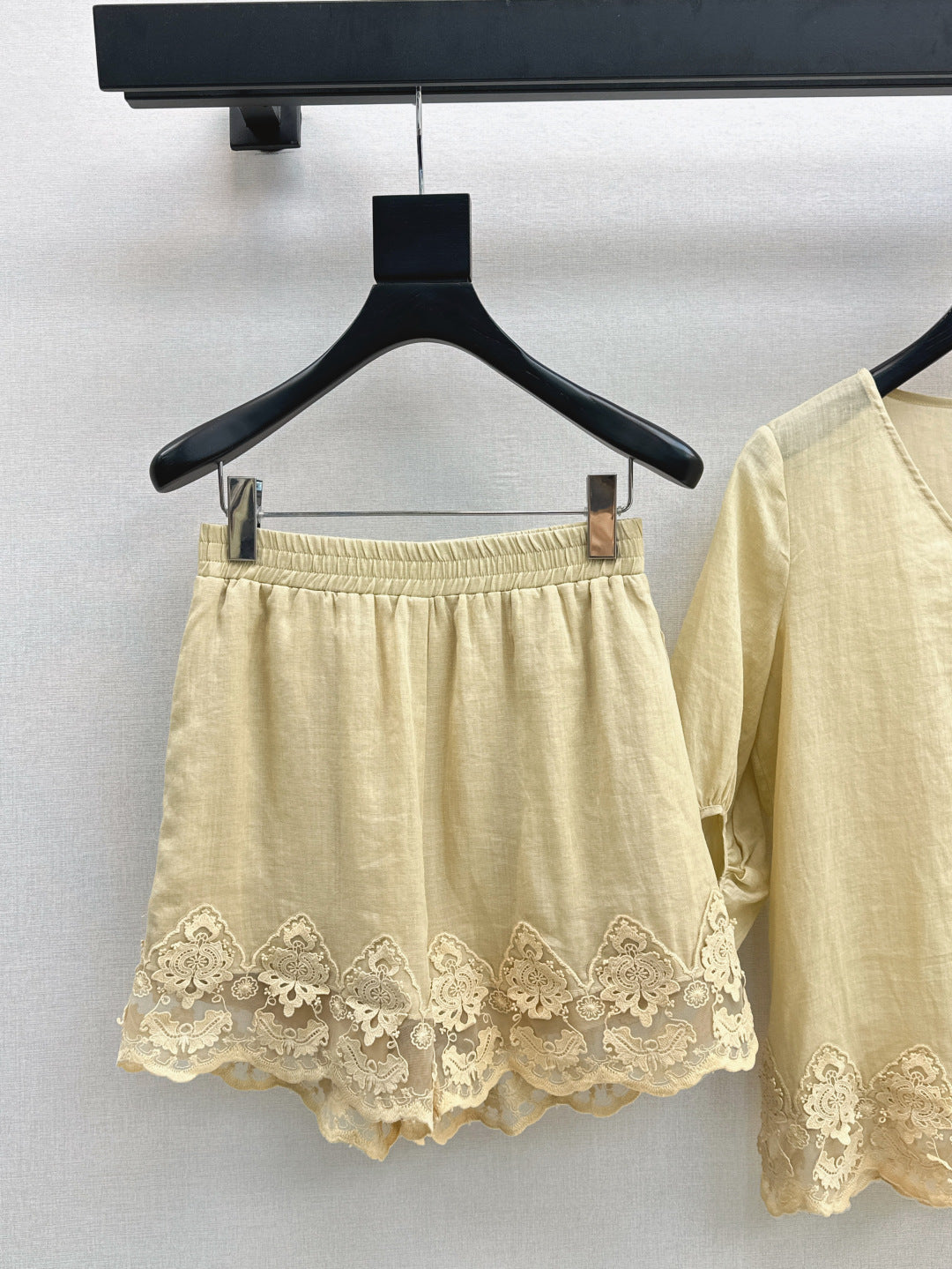 25ss linen lace suit