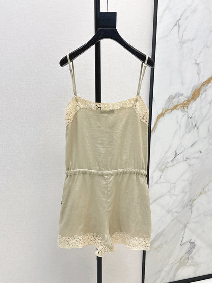 25ss lace linen jumpsuit