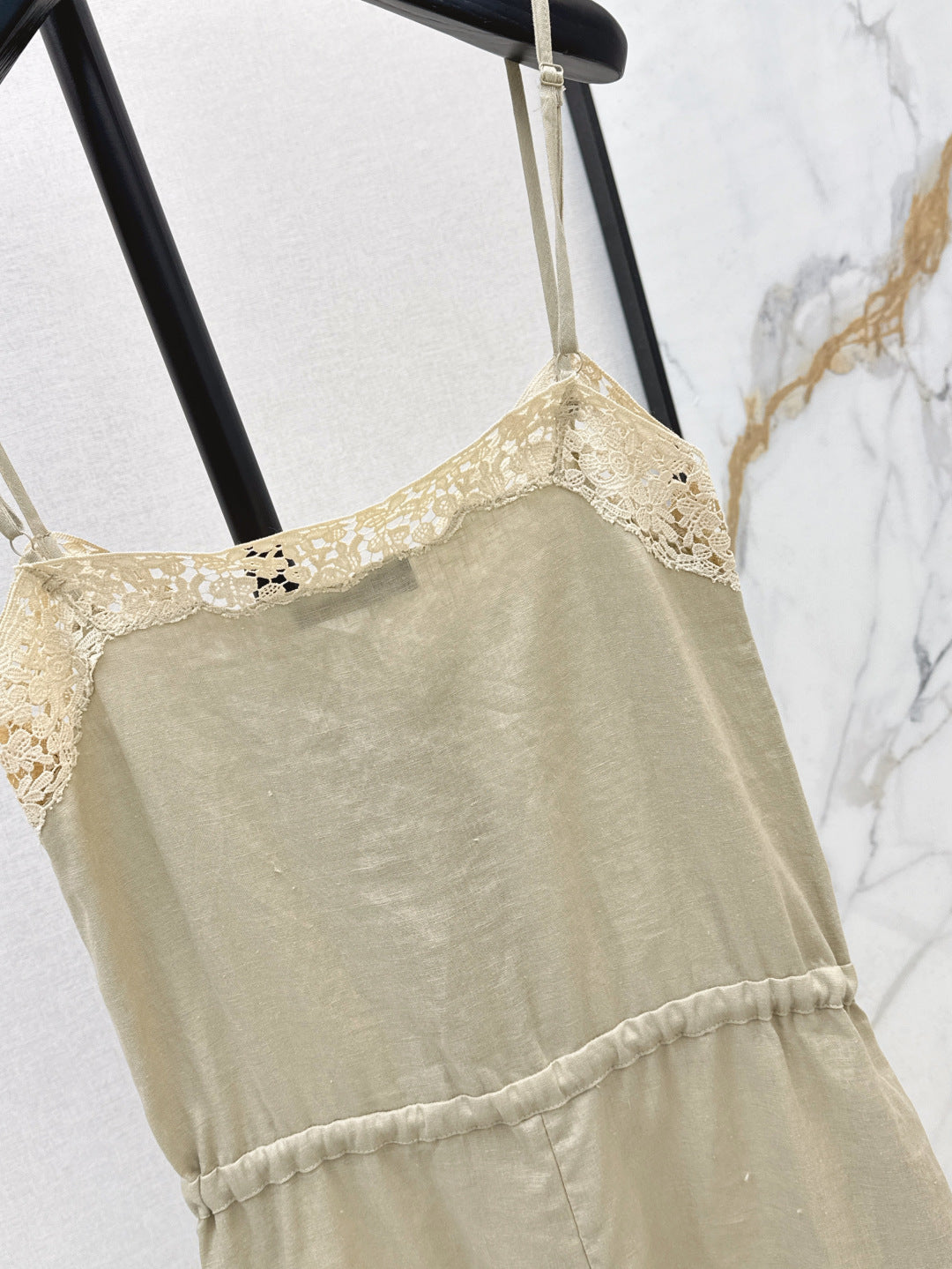 25ss lace linen jumpsuit