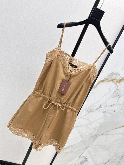 25ss lace linen jumpsuit