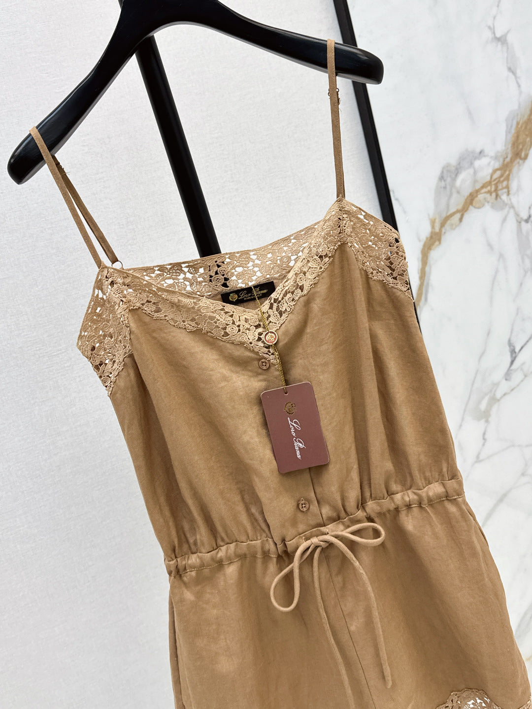 25ss lace linen jumpsuit