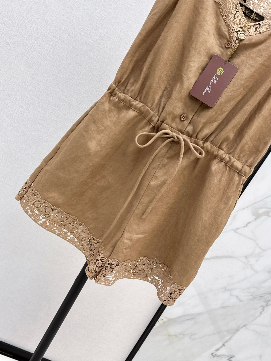 25ss lace linen jumpsuit