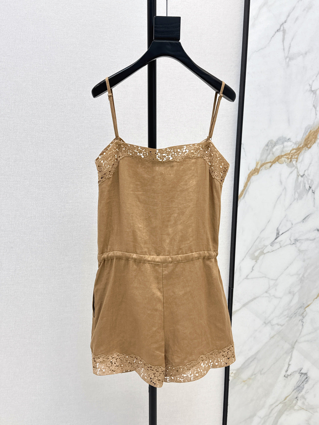 25ss lace linen jumpsuit