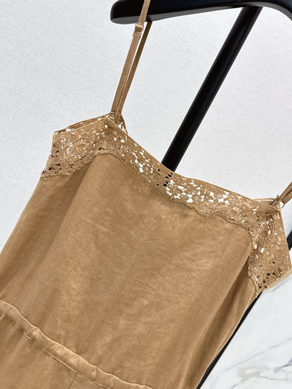 25ss lace linen jumpsuit