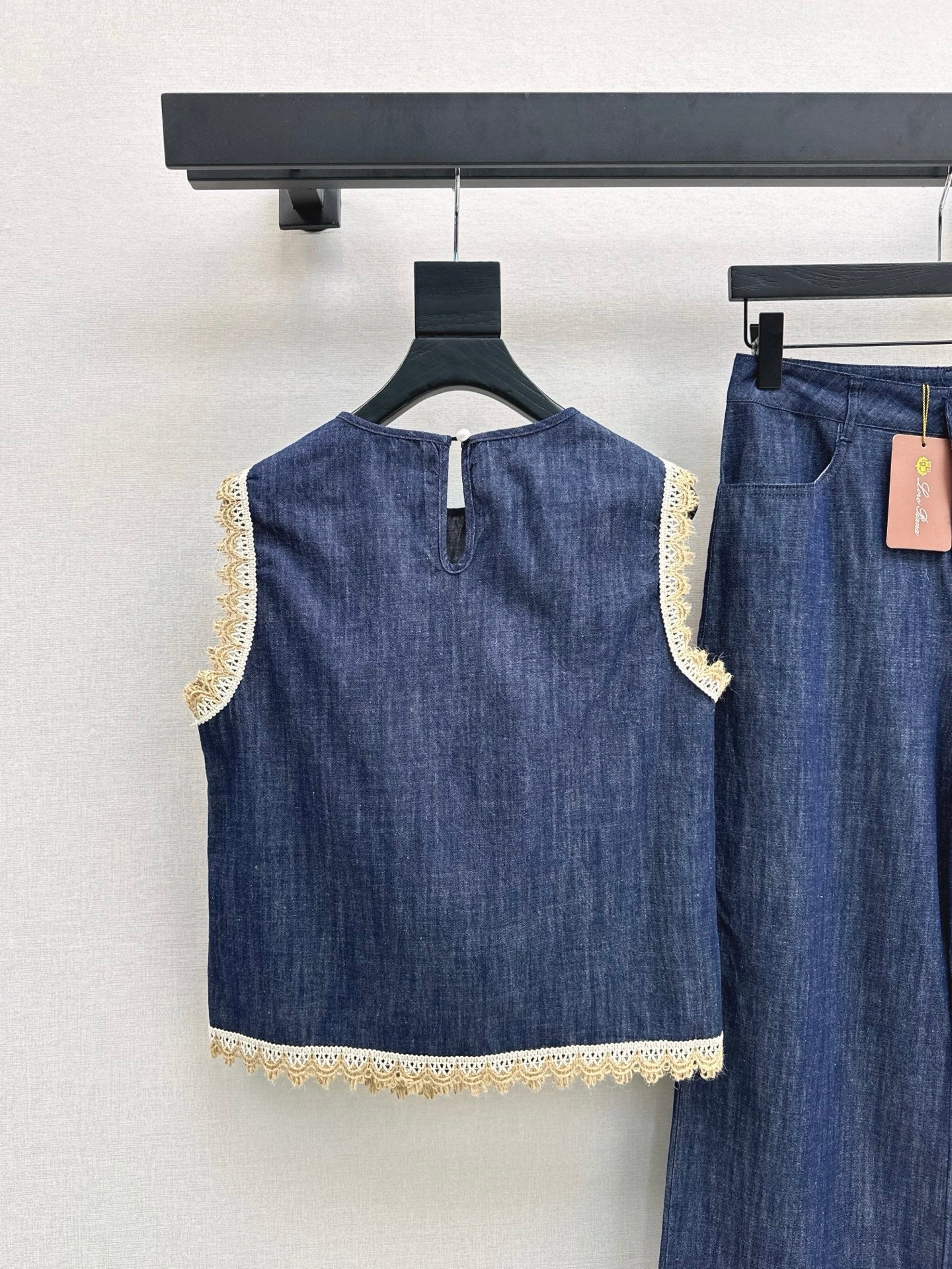 25ss denim lace vest
