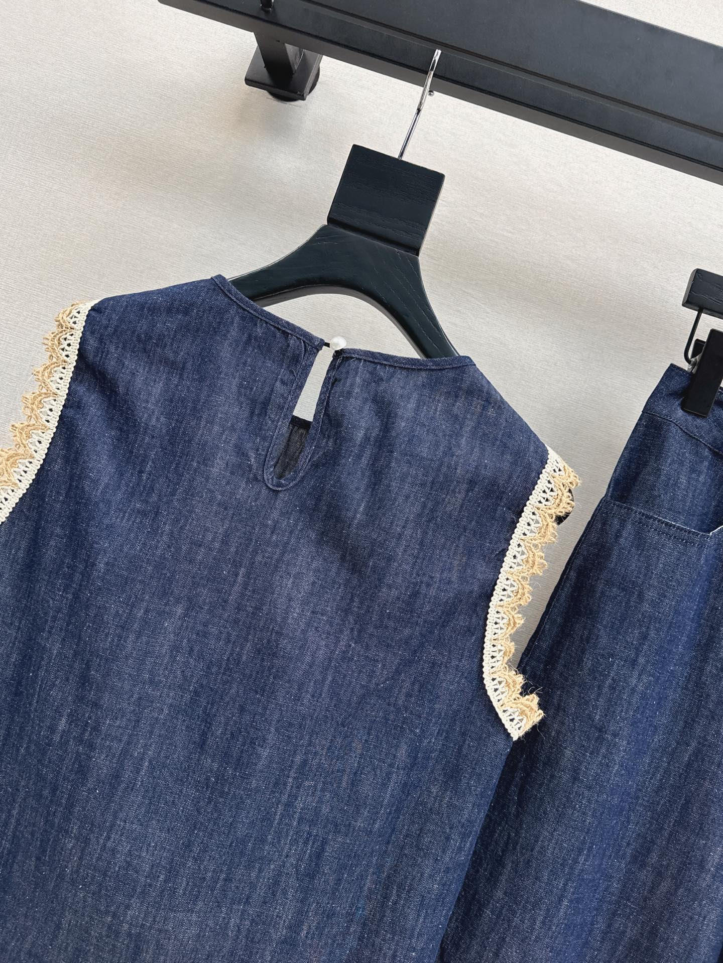 25ss denim lace vest