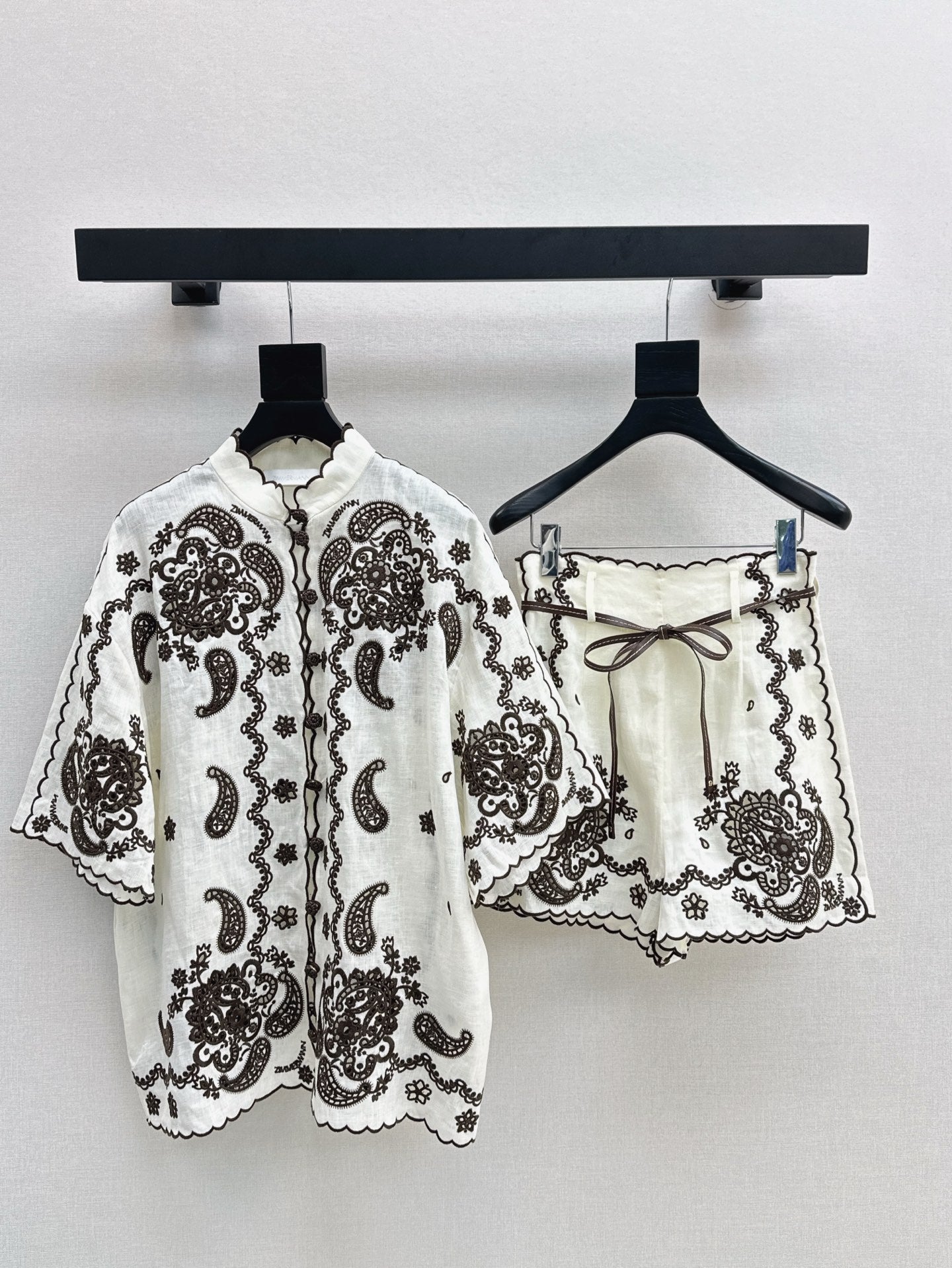 25ss linen embroidered shirt