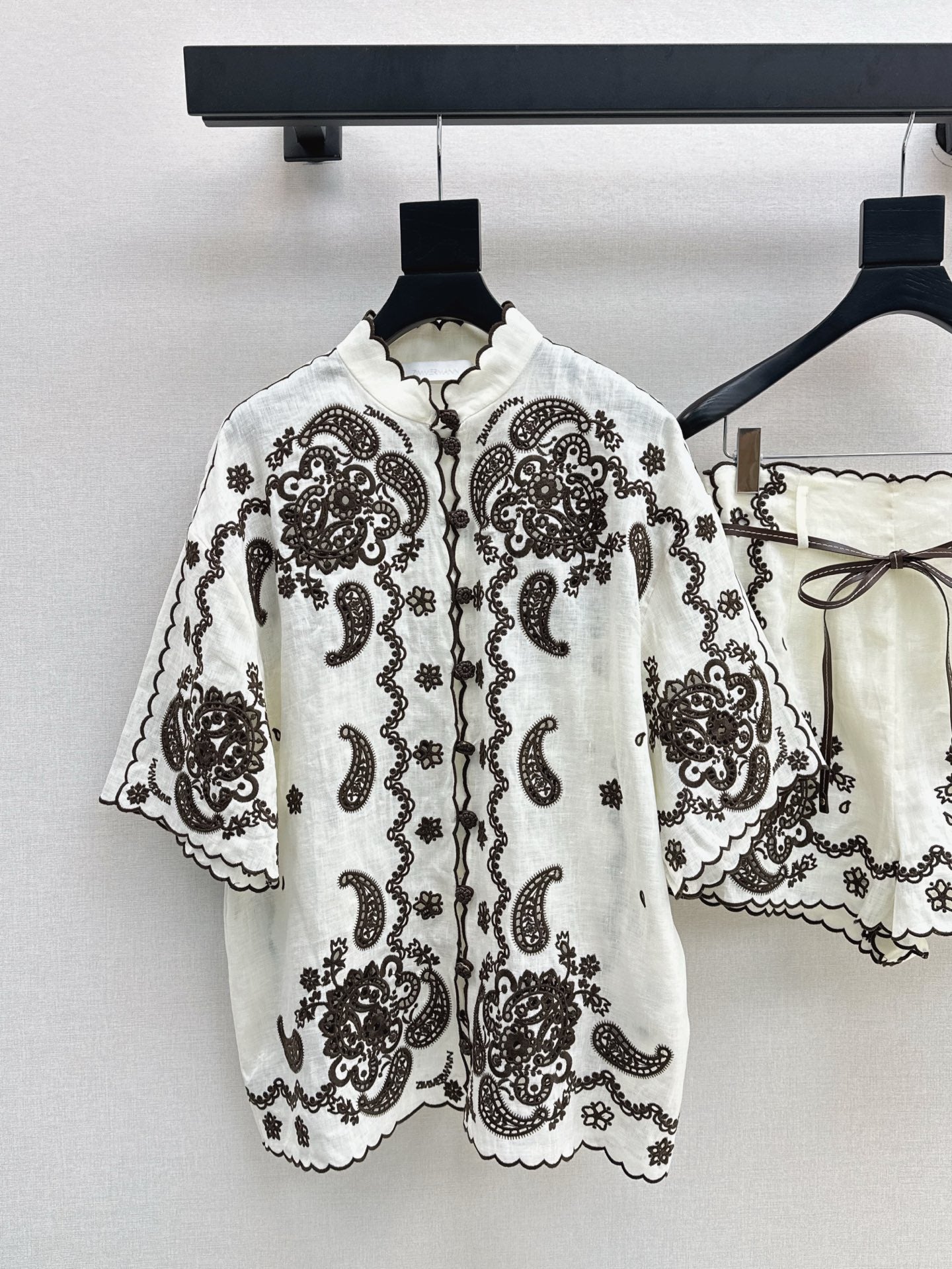 25ss linen embroidered shirt