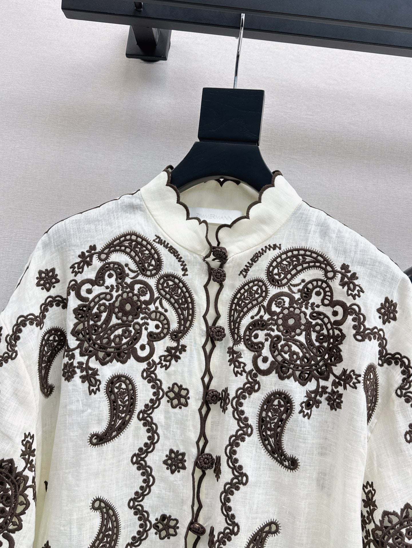 25ss linen embroidered shirt