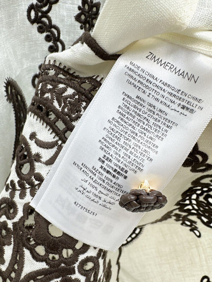 25ss linen embroidered shirt