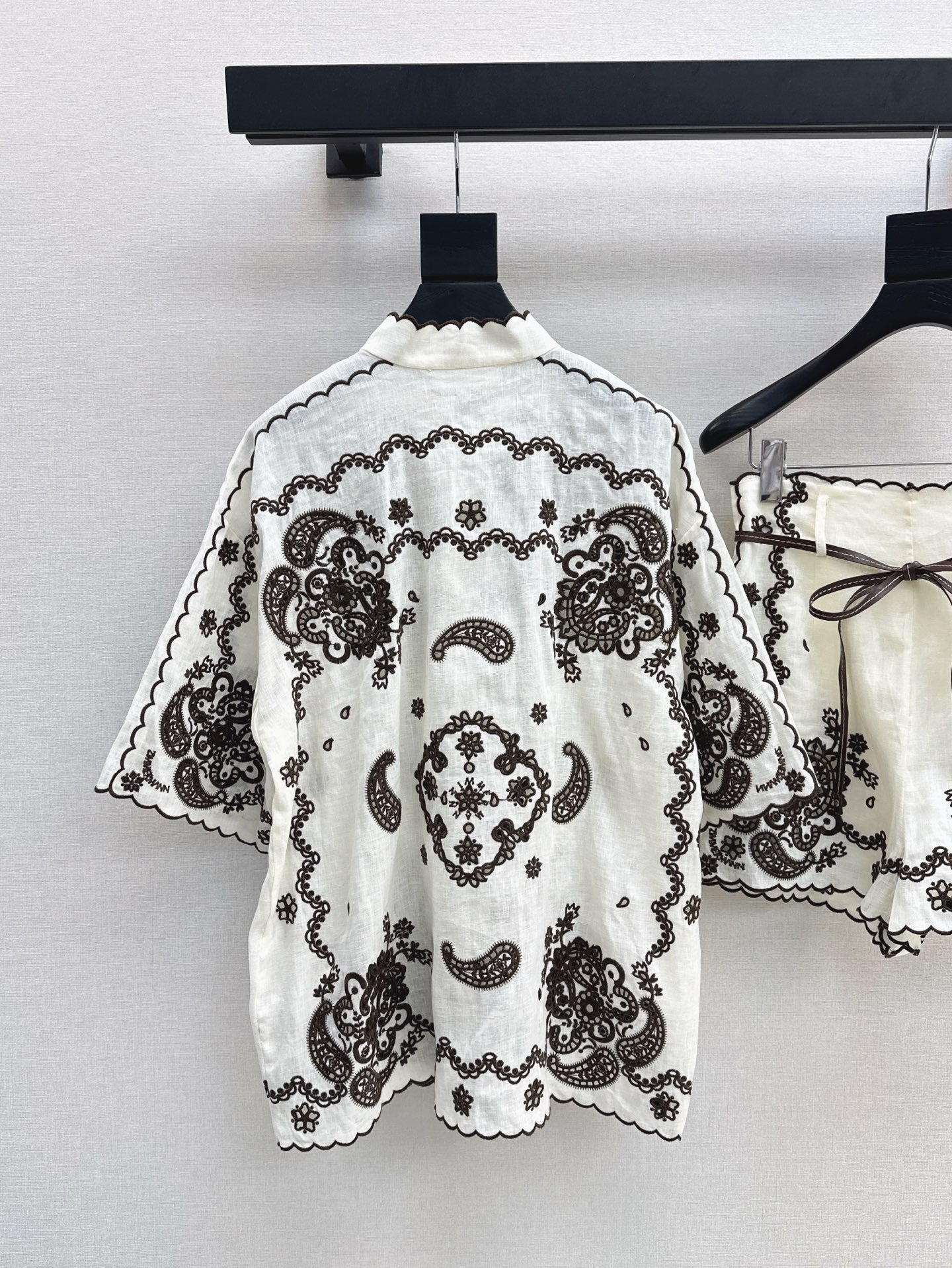 25ss linen embroidered shirt