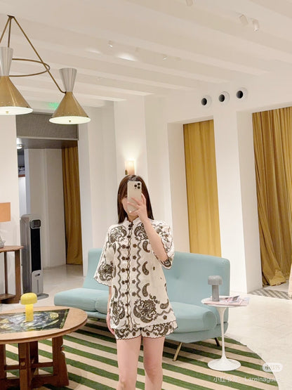 25ss linen embroidered shirt