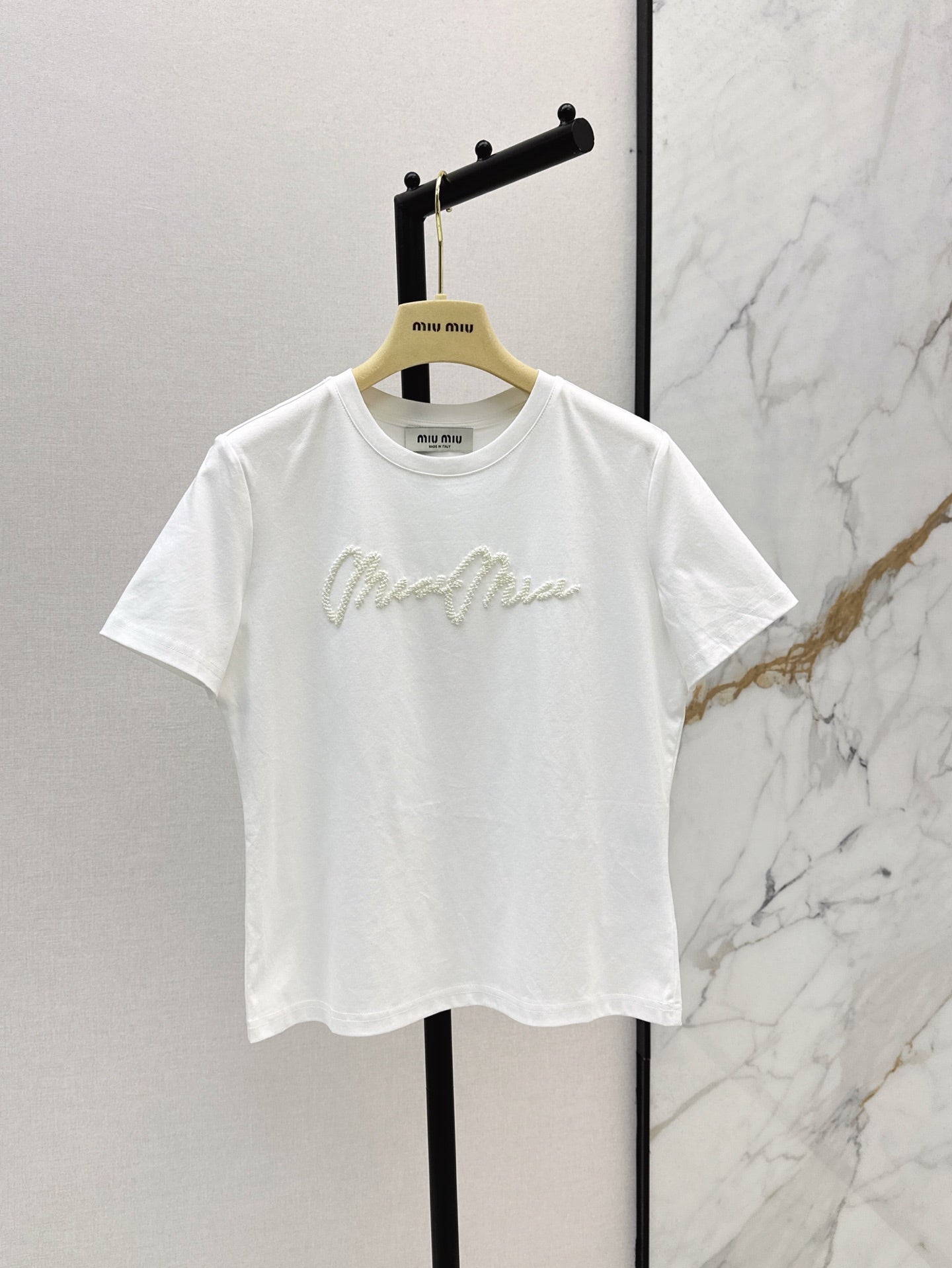 25ss beaded t-shirt