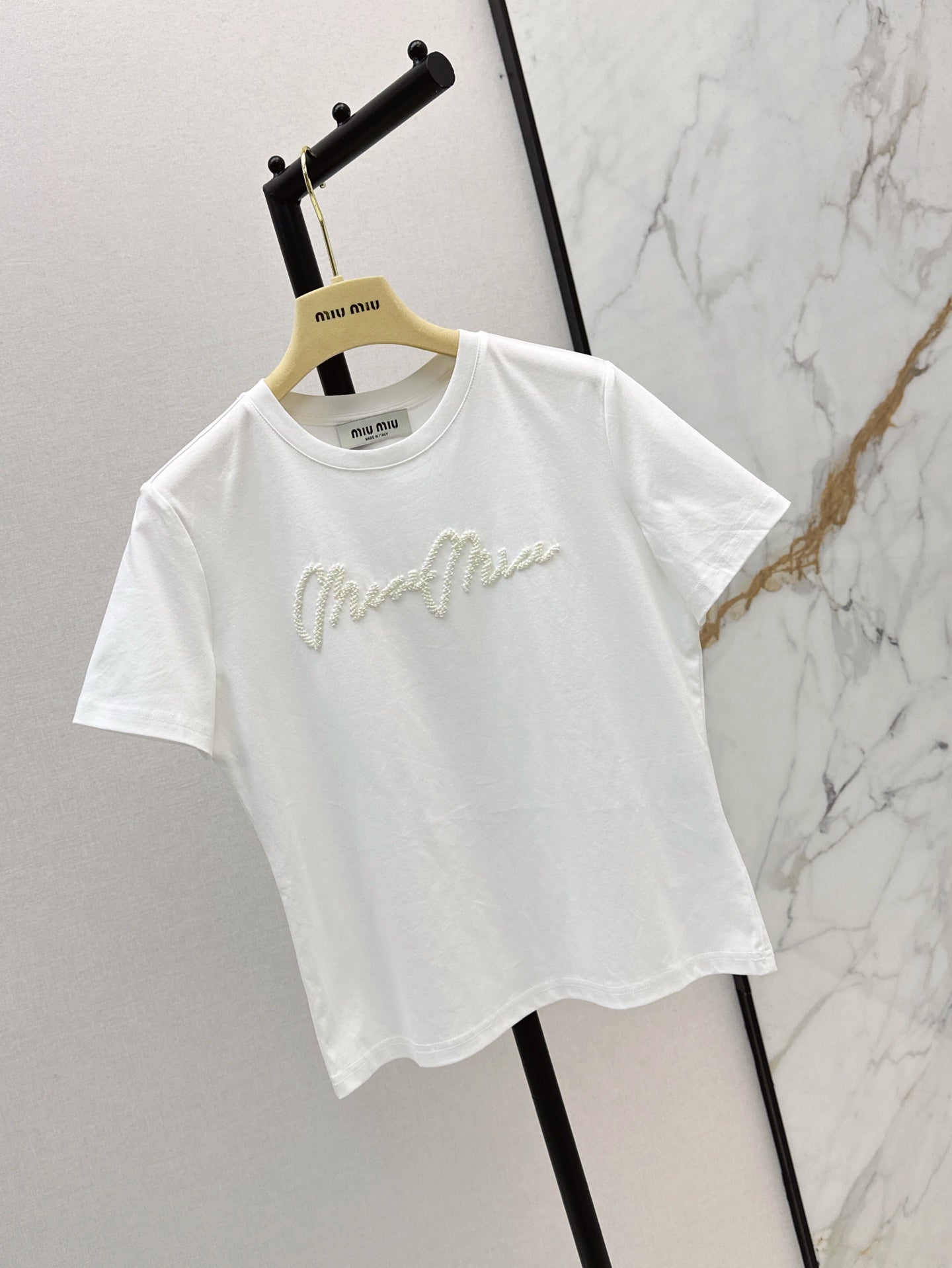 25ss beaded t-shirt