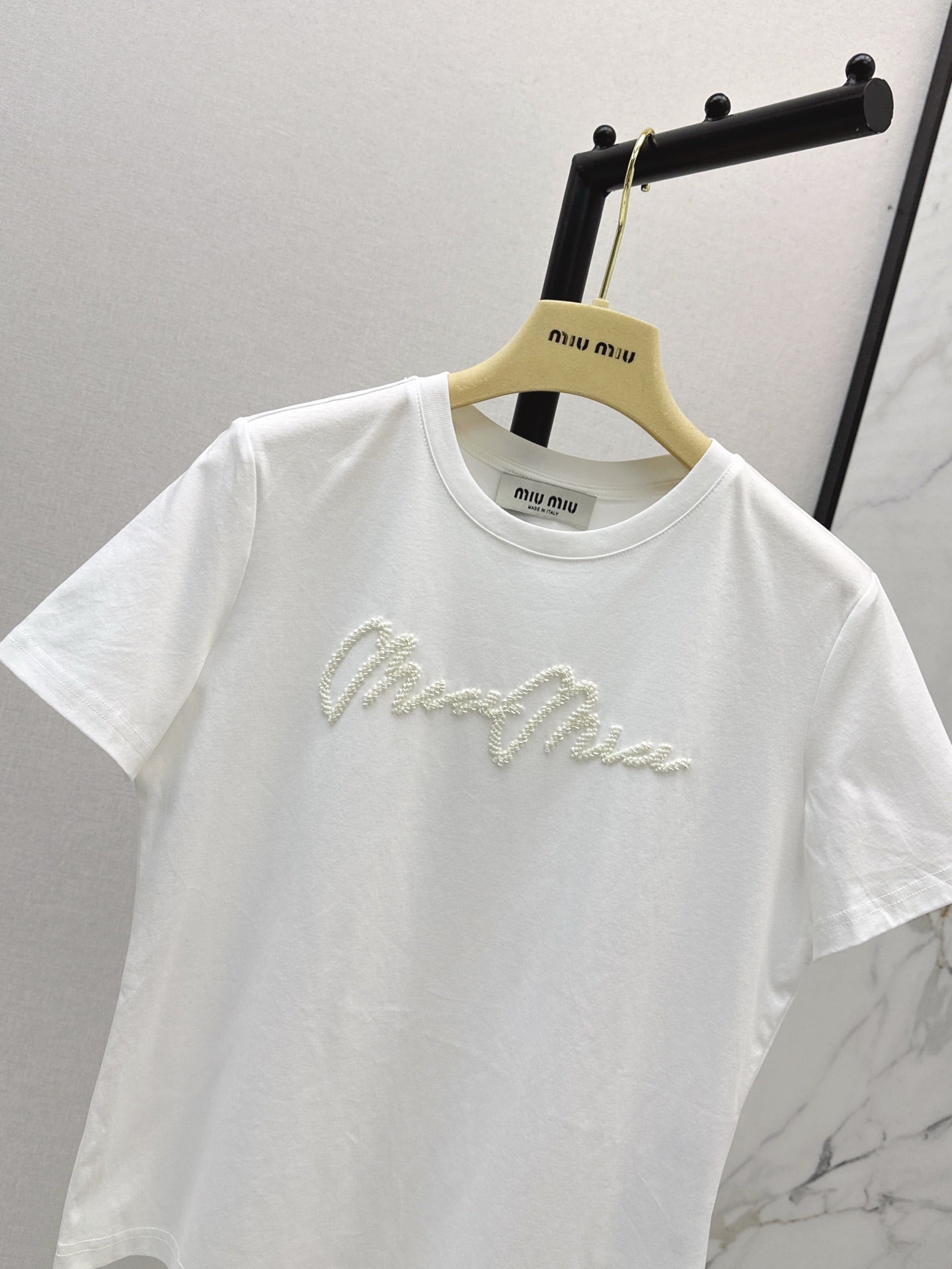 25ss beaded t-shirt