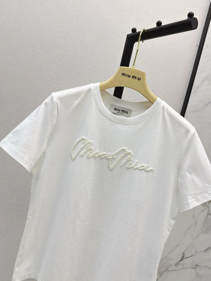 25ss beaded t-shirt