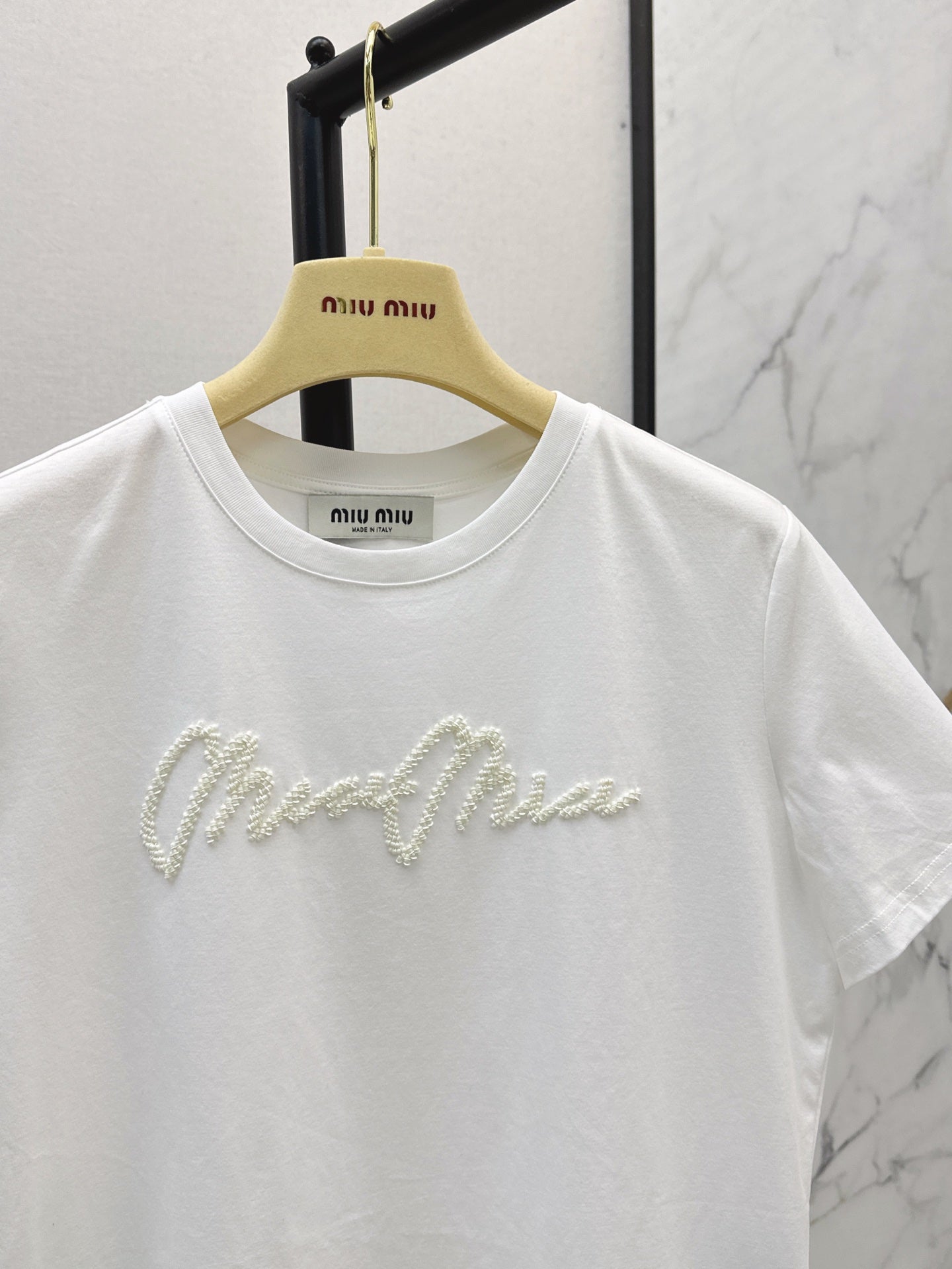 25ss beaded t-shirt