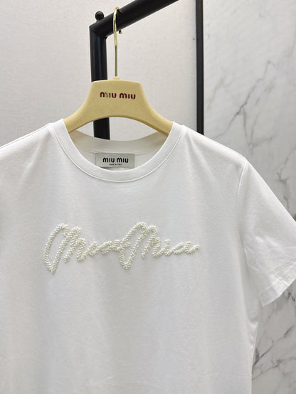 25ss beaded t-shirt