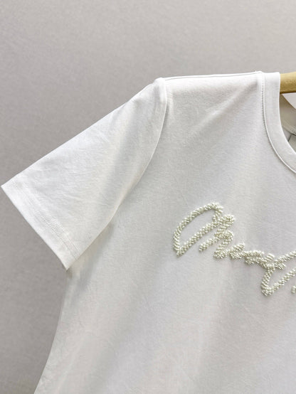 25ss beaded t-shirt