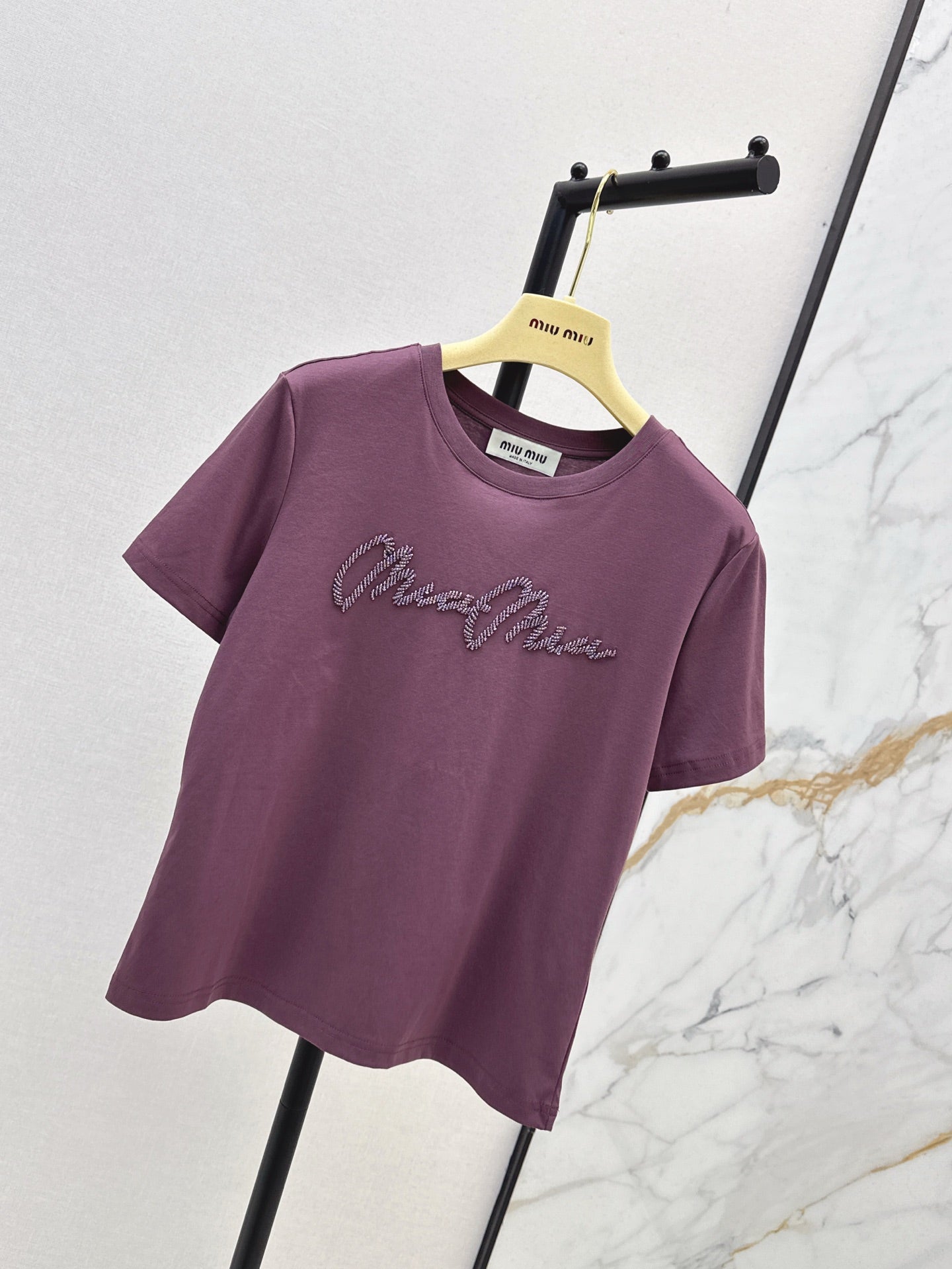 25ss beaded t-shirt
