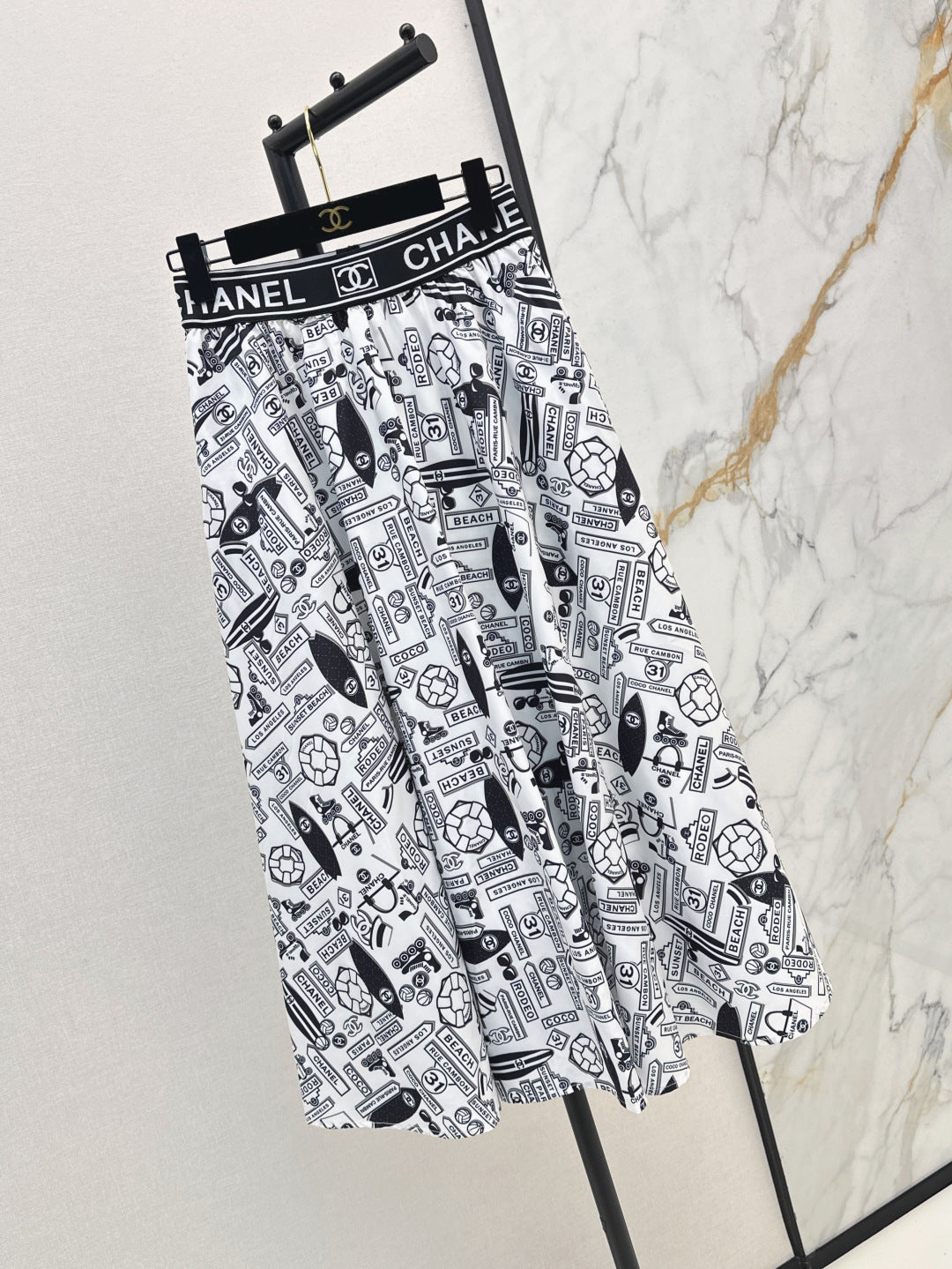 25ss print skirt