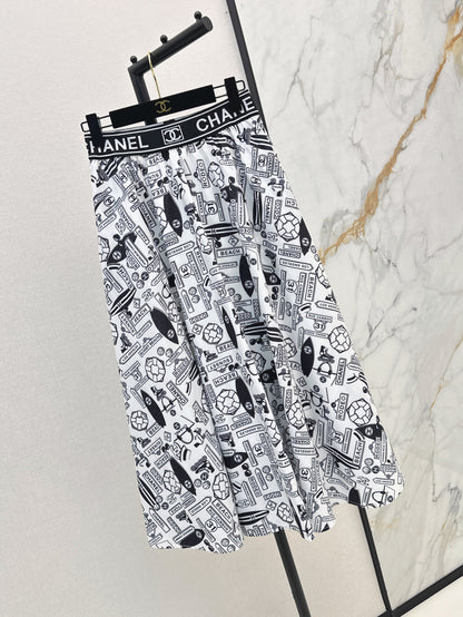 25ss print skirt