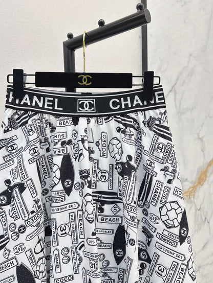 25ss print skirt