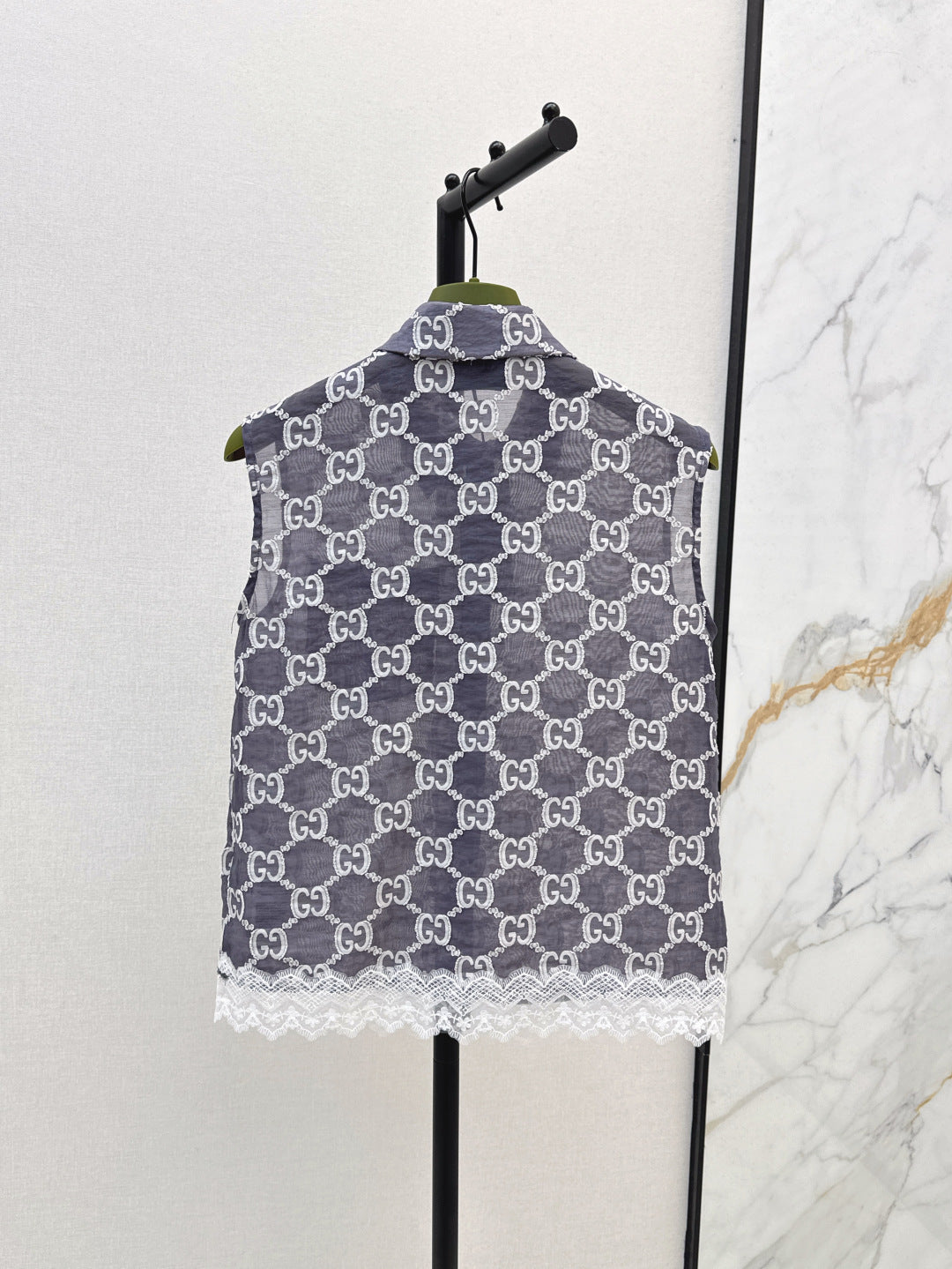 25ss jacquard lace vest