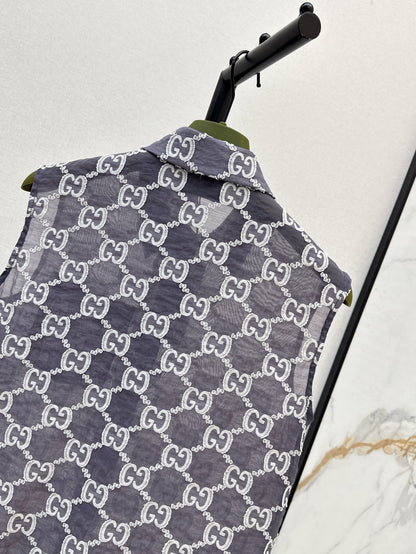 25ss jacquard lace vest