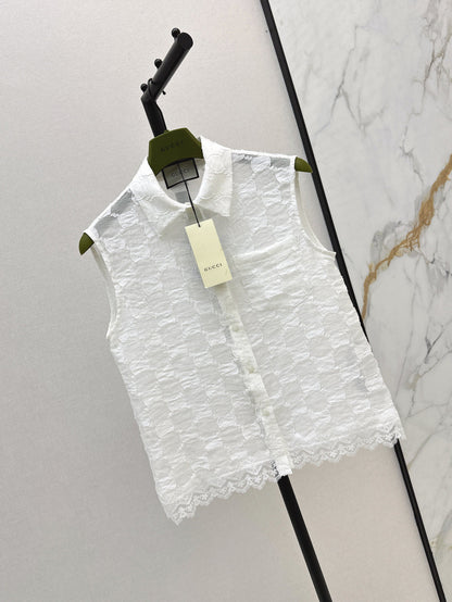 25ss jacquard lace vest