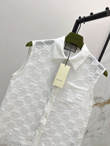 25ss jacquard lace vest