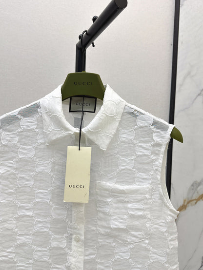 25ss jacquard lace vest