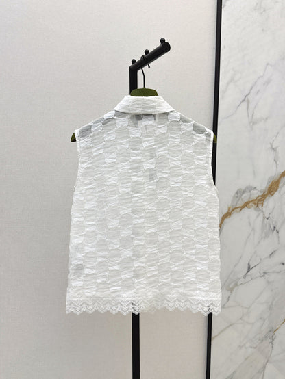 25ss jacquard lace vest