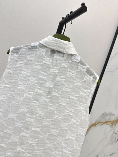 25ss jacquard lace vest