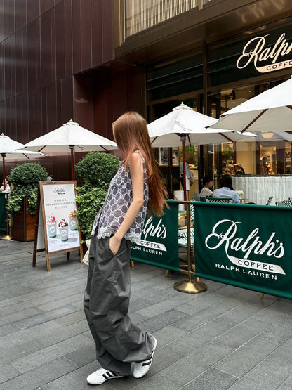 25ss jacquard lace vest