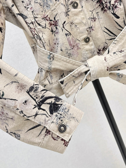 25ss print denim jacket