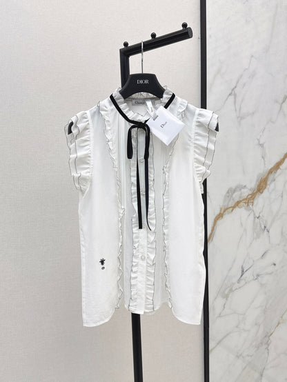 25SS silk sleeveless shirt