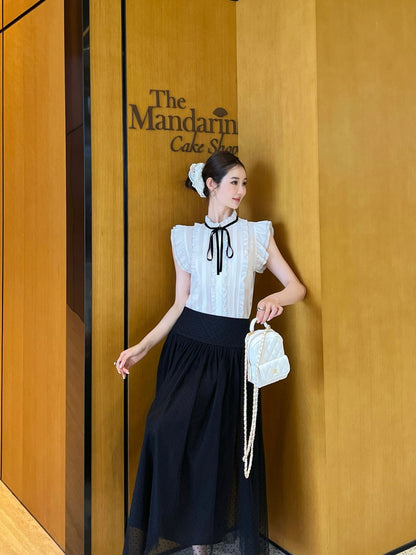 25SS silk sleeveless shirt