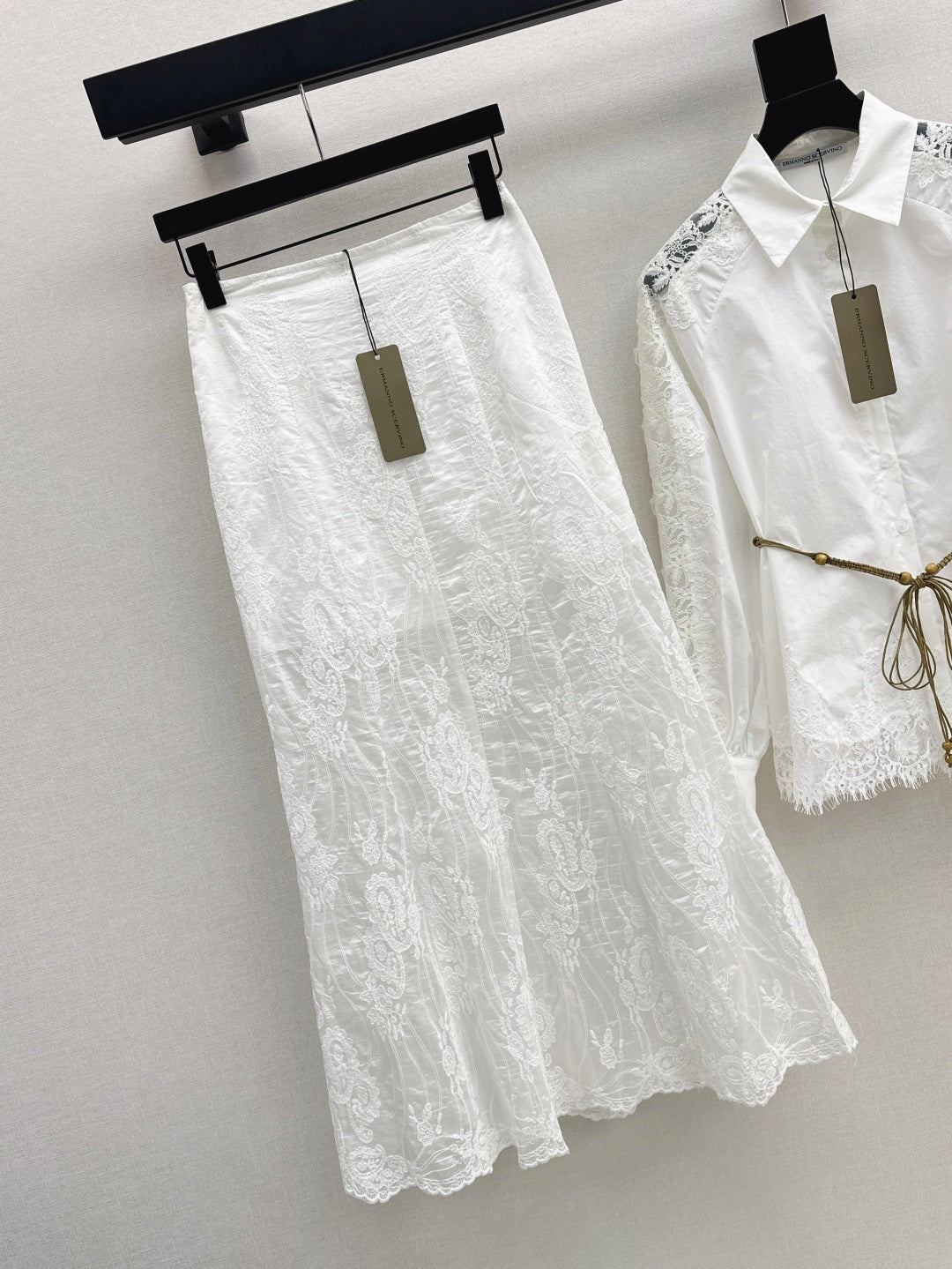 25ss lace hollow skirt