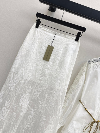 25ss lace hollow skirt