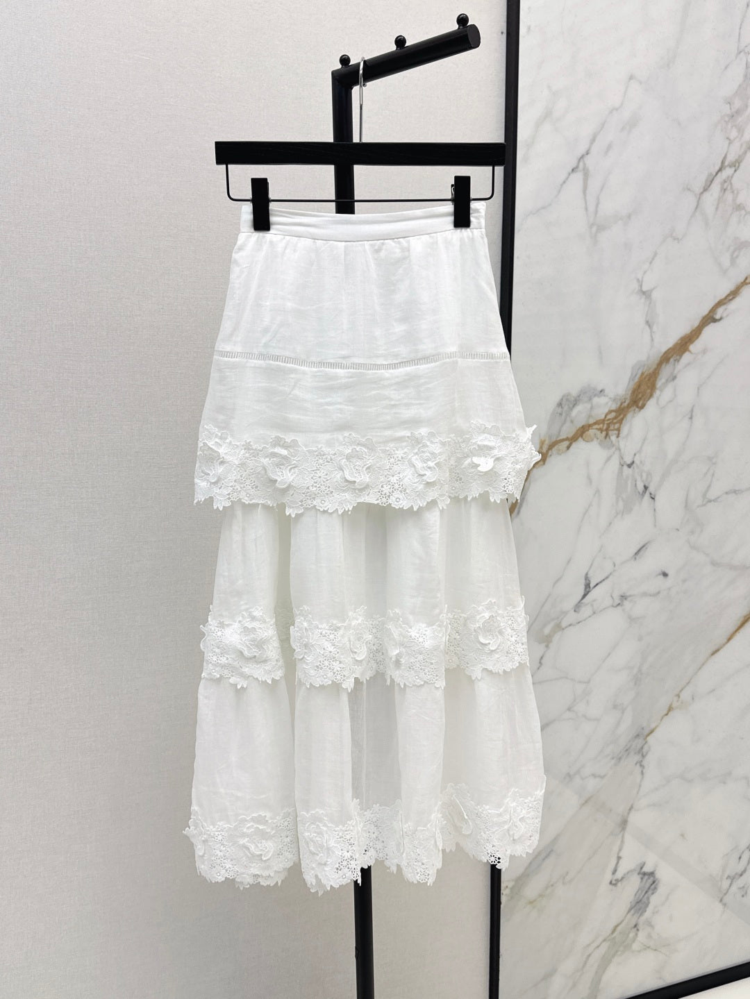 25SS Linen lace skirt
