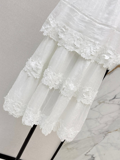 25SS Linen lace skirt