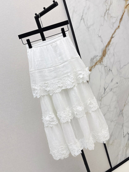 25SS Linen lace skirt